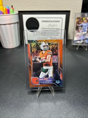 2025 Bowman U Chrome Football Carson Beck Miami University Orange Shimmer  /25